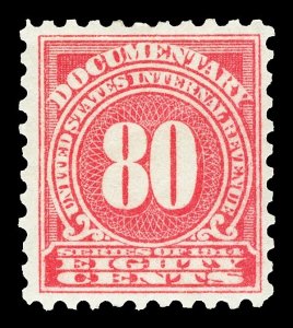 Scott R205 1914 80c SLW Documentary Revenue Mint F-VF OG HR Cat $250