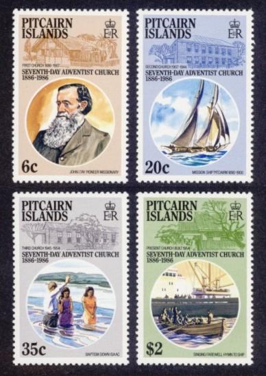 Pitcairn Islands Sc# 277-80 MNH 7th Day Adventist Church