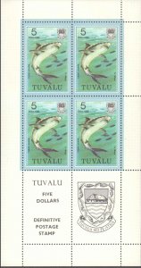 Tuvalu #96-113, Complete Set(14), Sheetlets of 4, 1979, Fish, Never Hinged