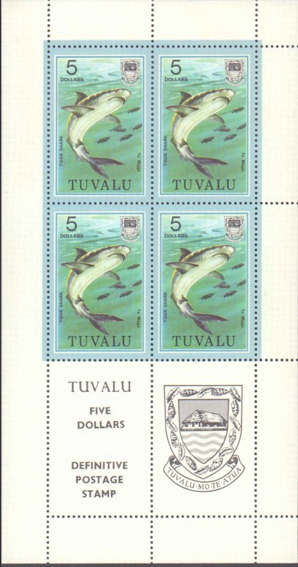 Tuvalu #96-113, Complete Set(14), Sheetlets of 4, 1979, Fish, Never Hinged