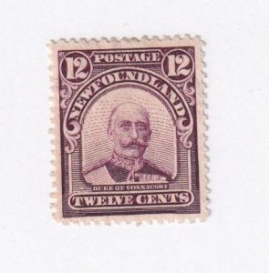 NEWFOUNDLAND # 113 VF-MLH 12cts DUKE OF CONNAUGHT FROM THE ROYAL FAMILY ISSUE