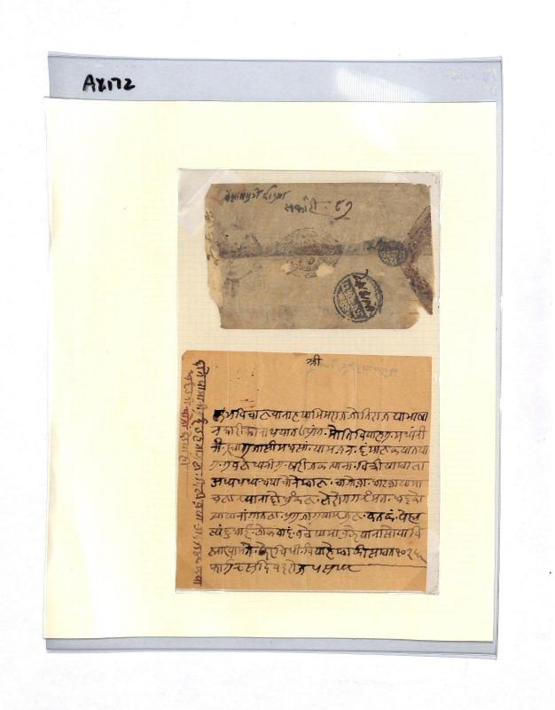 AX172 NEPAL Early Native Cover & Letter ex ASIA Collection INTAGLIO POSTMARKS