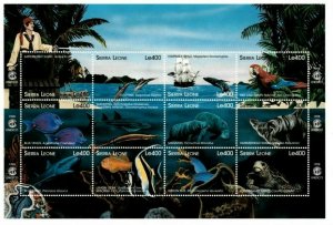 Sierra Leone 1999 - Marine Life, UNESCO, Ocean - Sheet of 12v - Scott 2160 - MNH