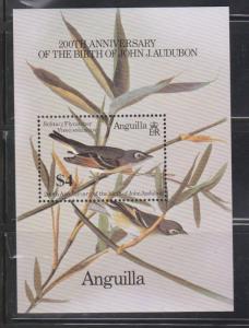 ANGUILLA Scott # 617  MNH - Brown Bird Souvenir Sheet