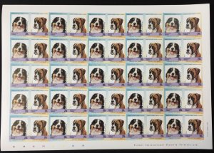 TUVALU Dogs Sheets x 8 MNH(400 Stamps) (BLK19)