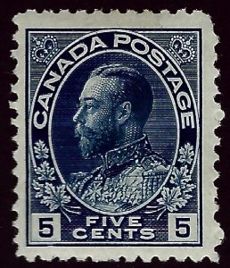 Canada #111 Mint VF hr/nibbed corner & thin SC$135.00...Very Popular Country!