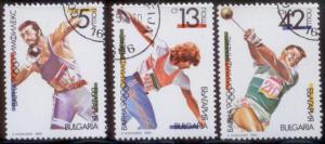 Bulgaria 1990 Olymiphelix Varna Set of 3 SC#3565-7 Used