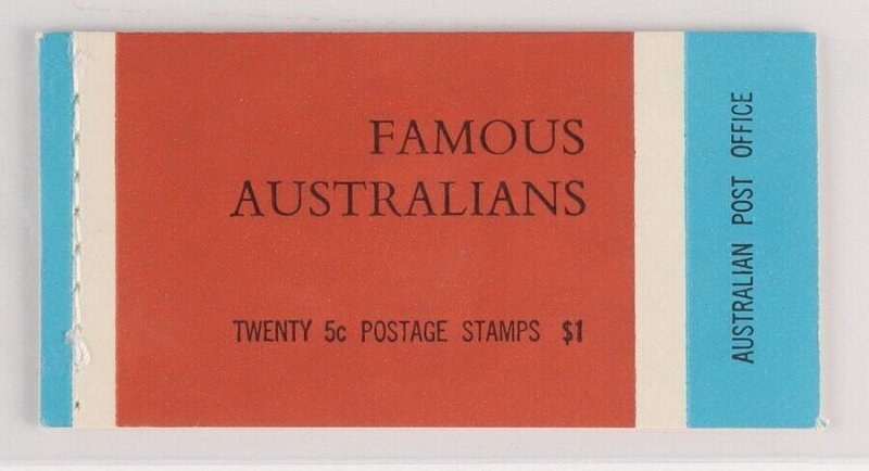 AUSTRALIA 1968 Famous Australians $1 booklet G68/3. MNH **. SG SB44(var).