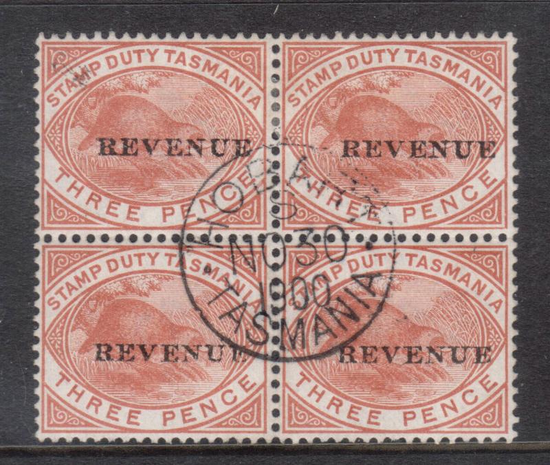 Tasmania #AR29 (SG #FG34) VF Used Rare Block