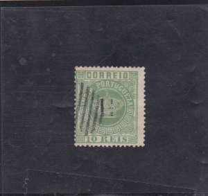 PORTUGUESE INDIA  CROWN SURCHARGED  1 1/2/ 10R. Perf. 13,5   AF # 67