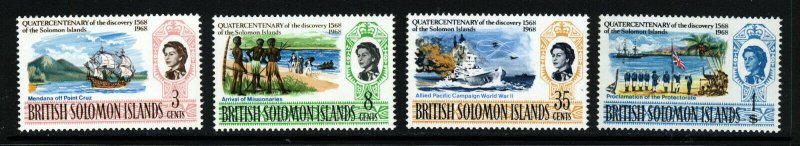 SOLOMON ISLANDS QE II 1968 Quatercentenary of Discovery Set SG 162 to SG 166 MNH