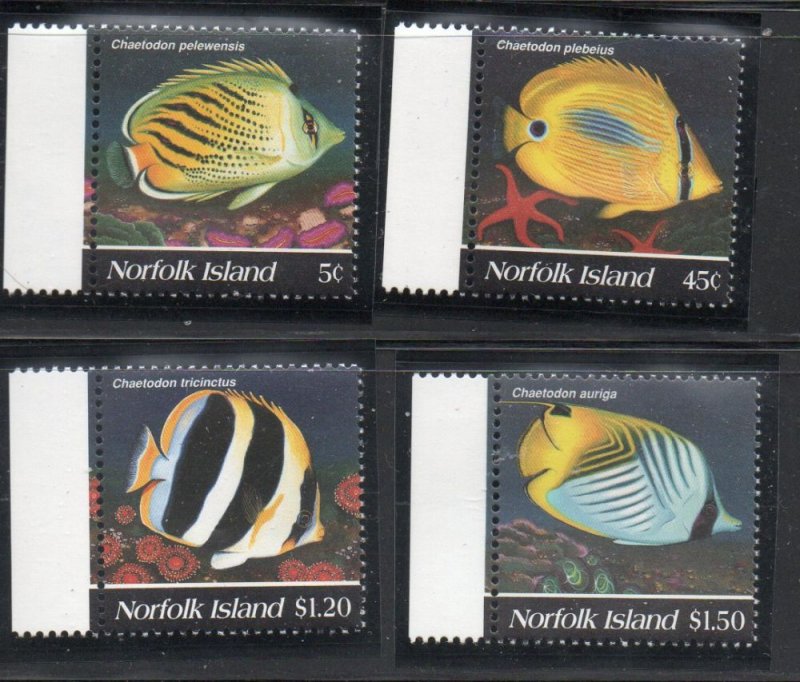 Norfolk Island Sc  577-80 1995 Fish stamp set mint NH