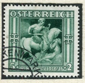 AUSTRIA; 1936 early Winter Relief Fund issue fine used 5g. value