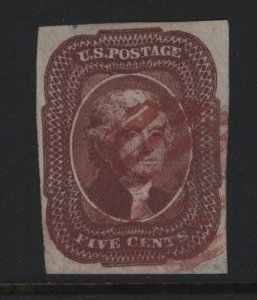 12 VF+ used neat red cancel with nice color cv $ 800 ! see pic !