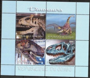 Congo 2011 Dinosaurs III Sheet MNH** Cinderella !