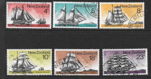 NEW ZEALAND SG1069/74 1975 HORTORIC SAILING SHIPS  FINE USED