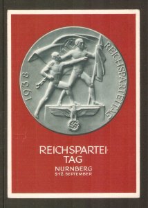 GERMANY propaganda card for 1938 Party Day rallye in Nuremberg