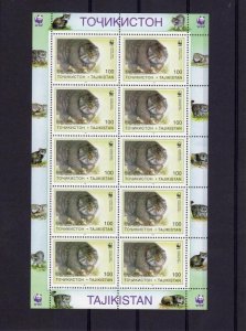 Tajikistan 1996 WWF Pallas Cats Mini Sheet Perforated Mint (NH)