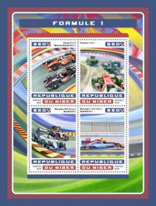 NIGER - 2016 - Formula 1 Motor Racing - Perf 4v Sheet - MNH