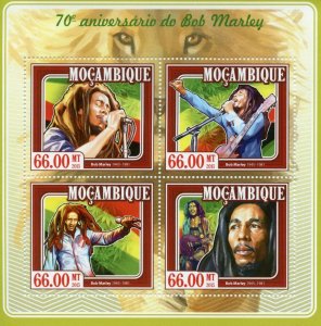 Mozambique 2015 MNH Music Stamps Bob Marley Reggae Singers 4v M/S