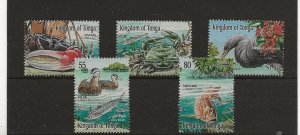 Tonga 2001 Mangroves sg.1492-6  set of 5 mint never hinged