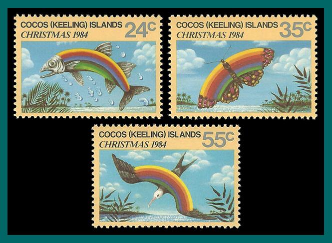 Cocos 1984 Christmas, MNH  #122-124,SG122-SG124