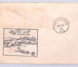 CANADA 5c Air Mail FIRST FLIGHT *Oskelaneo-Chibougamau* 1929 PQ CDS Cover YN49