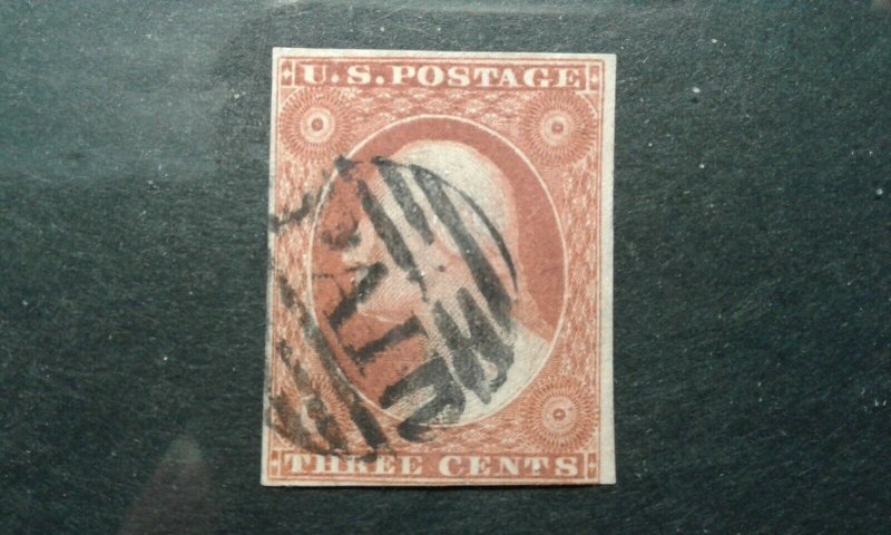  US #10A used PAID cancel e202 7031