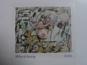 ​UNITED STATES-2010 SC#4444  ABSTRACT EXPRESSIONISTS-PAINTING-MNH S/S SHEET VF