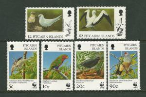 WWF - PITCAIRN ISLANDS-BIRDS #457-462