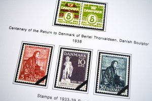 COLOR PRINTED DENMARK 1851-2010 STAMP ALBUM PAGES (186 illustrated pages)