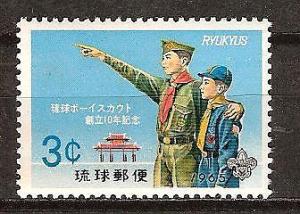 Ryukyu Islands Sc#130 10th Anniversary Boy Scout (1965) MNH