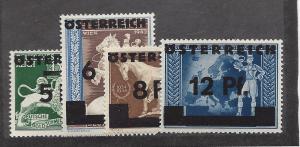 Austria, 394-97, Surcharged Singles,**Hinged**