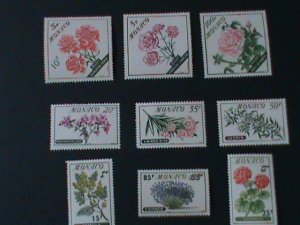 ​MONACO -1959 -SC#438-46- COLORFUL BEAUTIFUL LOVELY GARDEN FLOWERS MLH-MNH VF