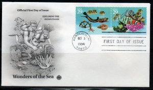 United States 2865-66 - FDC - 29c Wonders of the Sea (Pair) (1994) (cv $2.50)