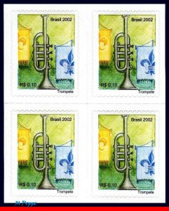 2877d BRAZIL 2005 MUSICAL INSTRUMENTS, TRUMPET, MUSIC, RHM 836, BLOCK MNH