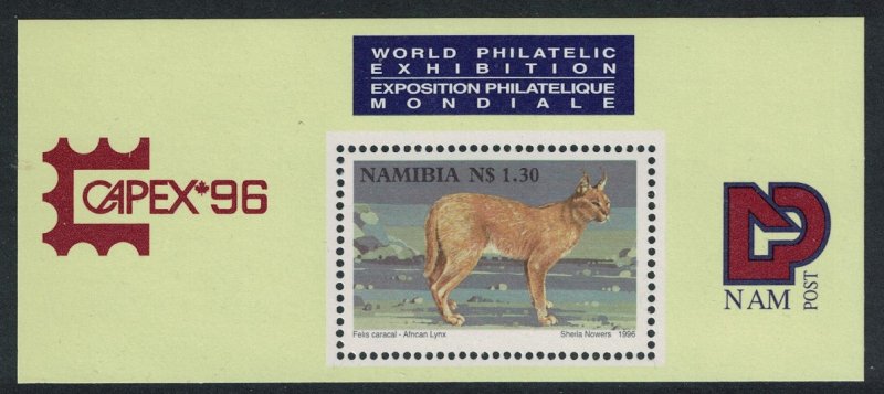 Namibia Caracal Wild Cat 'CAPEX 96' MS SG#MS685