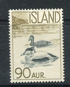 ICELAND; 1959 early Wildlife issue fine MINT hinged 90a. value