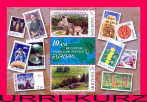 MOLDOVA 2003 First Moldavian Stamp Europa CEPT 10th Anniversary s-s Sc446 MNH