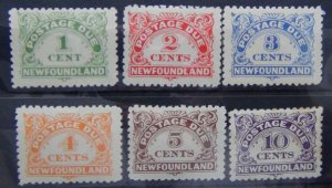 Newfoundland 1939 1949 Postage Due set to 10c MM