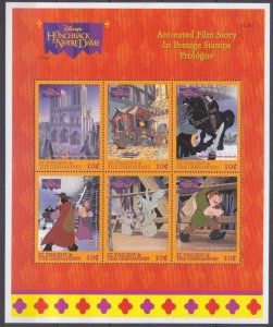 1996 St Vincent Grenadines 3635-3640KL Disney - Hunchback of Notre-Dame