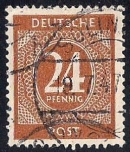 Germany #544 24pf Numeral Stamp used F-VF