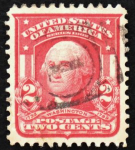 U.S. Used Stamp Scott #319 2c Washington, Superb. 1 Duplex Cancel. A Gem!