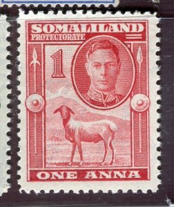 SOMALILAND; 1940s early GV IV issue Mint hinged 1a. value