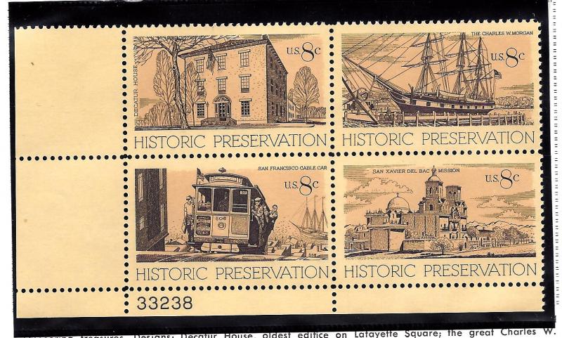 1443a Mint,OG,NH... Plate Block of 4... SCV $1.00