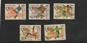 CAMBODIA #1700-1705 1998 WORLD CUP SOCCER CHAMPIONSHIP MINT VF NH O.G CTO