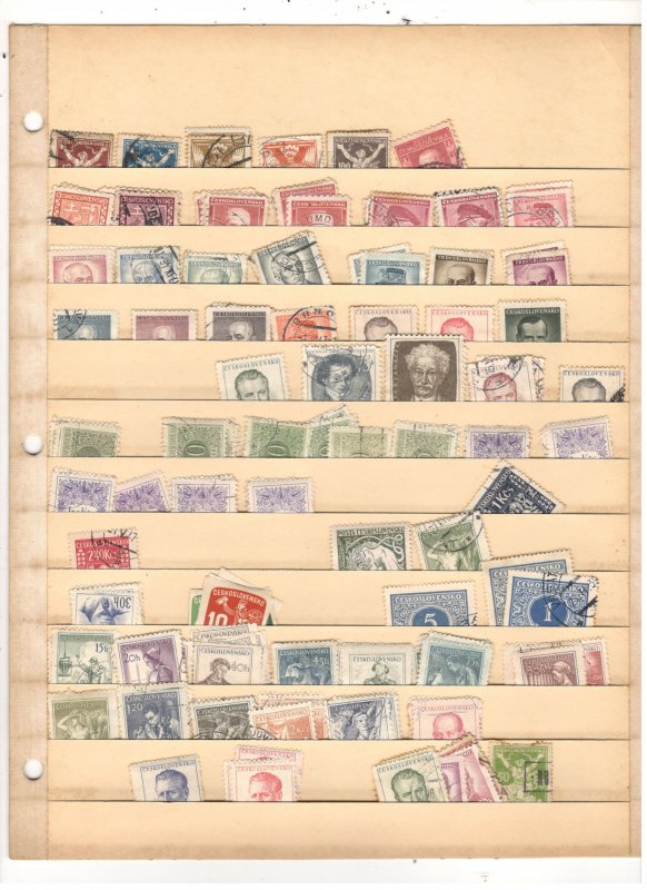 CZECHOSLAVAKIA COLLECTION ON STOCK SHEET, MINT/USED