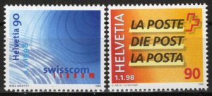 Switzerland 1010-1011 MNH Swiss PTT Communications ZAYIX 0324S0109M