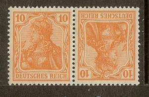 Germany, Scott #119a, 10pf Germania, Tete Beche Pair, MH