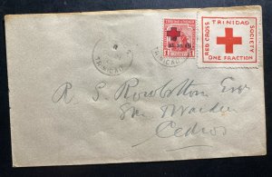 1915 Cedros Trinidad & Tobago First Day cover Local  Sc#B1-B2 Red Cross Issues